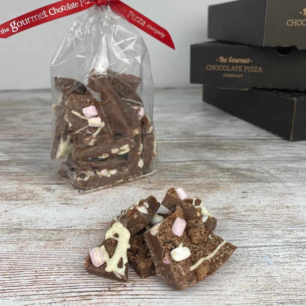 200g bag of Rocky Road Flavoured Chocolate Pizza Bites